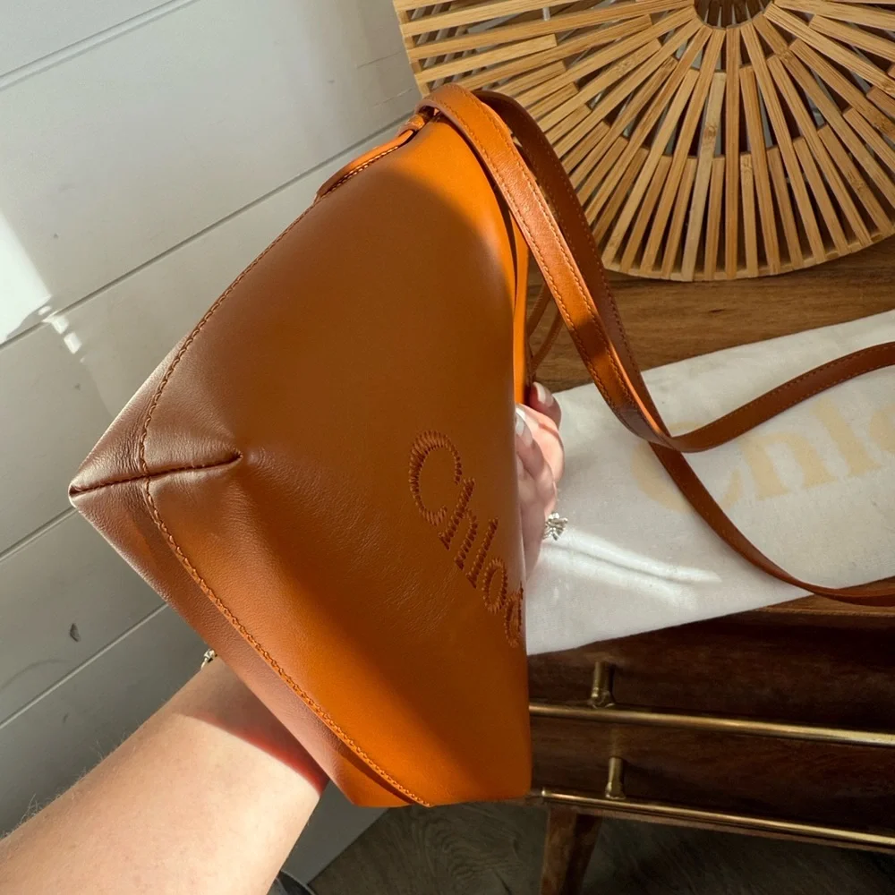 Chloe micro sense bag in caramel - Picture 14 of 16